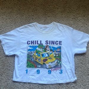 Brandy Melville White Graphic T-Shirt